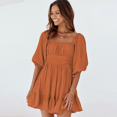 2024 Summer New Arrival off-Neck European and American Style Dress