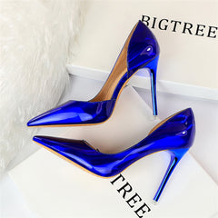 Fashion Reflective Side Hollow Sexy Nightclub High Heels