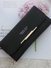 Women's Wallet Long 2024 New Arrival Japanese and Korean Large Capacity Multi-Card Holder Stylish Simple and Versatile Foldable Clutch Bag Wallet