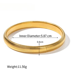 Stainless Steel Texture Flex Snake Chain Cuff Bracelet 18k Gold Plated Wide Bracelet Bangle Fashion Jewelry Women Gifts