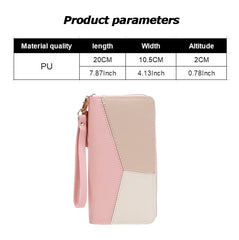 Fashion Zipper Wallets Womens Long Purses Handbags Coin Purse Cards Holder PU Leather Billfold Wallet