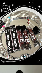 PINKCOCO Bear Doodle Mirror Lip Glaze — Long-Lasting Shiny Lip Gloss, Student-Friendly, Skin-Brightening Nude Lipstick