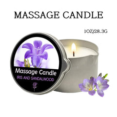 Massage Candle -Essential Oil- Six different scents , 1oz/2oz Melts into Warm Massage Oil - Sensual Massage Candle, Pour Spout