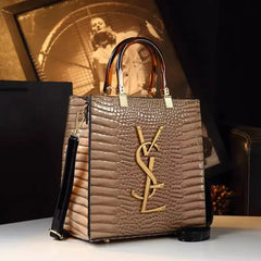 2025 New Arrival All-match Crocodile Pattern Atmospheric Middle-aged Women's Bag Large Capacity Portable Tote Bag