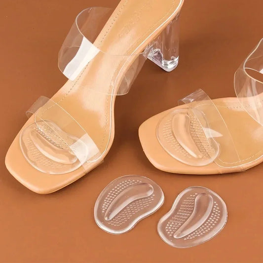 1Pair NEW Forefoot Pads for Sandals High Heels Silicone GEL Invisible Half Size Pads Non-slip Stickers Thickened Self-adhesive