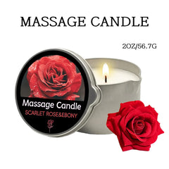 Massage Candle -Essential Oil- Six different scents , 1oz/2oz Melts into Warm Massage Oil - Sensual Massage Candle, Pour Spout