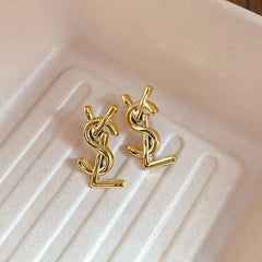 European American Exaggerate Letter Stud Earrings for Women Fashion Trendy Personality Alloy Earrings Jewelry Accessories Gifts