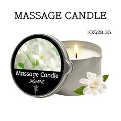 Massage Candle -Essential Oil- Six different scents , 1oz/2oz Melts into Warm Massage Oil - Sensual Massage Candle, Pour Spout