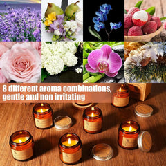 24 Pcs Candles for Home Scented Candle Gifts for Women Bulk 8 Long Lasting Aromatherapy Jar Candle Soy Wax Candle