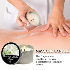 Massage Candle -Essential Oil- Six different scents , 1oz/2oz Melts into Warm Massage Oil - Sensual Massage Candle, Pour Spout