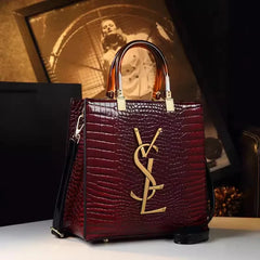 2025 New Arrival All-match Crocodile Pattern Atmospheric Middle-aged Women's Bag Large Capacity Portable Tote Bag