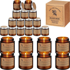 24 Pcs Candles for Home Scented Candle Gifts for Women Bulk 8 Long Lasting Aromatherapy Jar Candle Soy Wax Candle