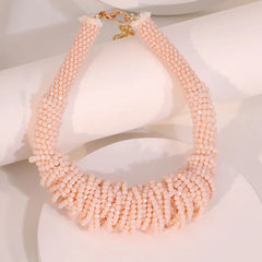 Fashion Exaggerated Individual Beads Necklace Women Girl Trendy Vintage Wedding Party Jewelry